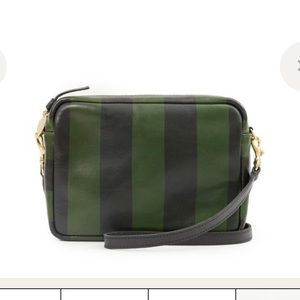 COPY - Clare V Fern/Black Striped Midi Sac